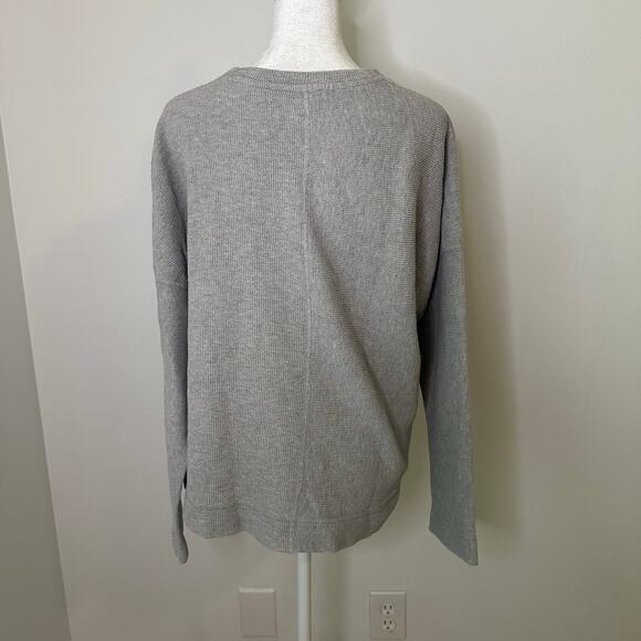 COS light gray ribbed long sleeve cotton top size M - Picture 4 of 10